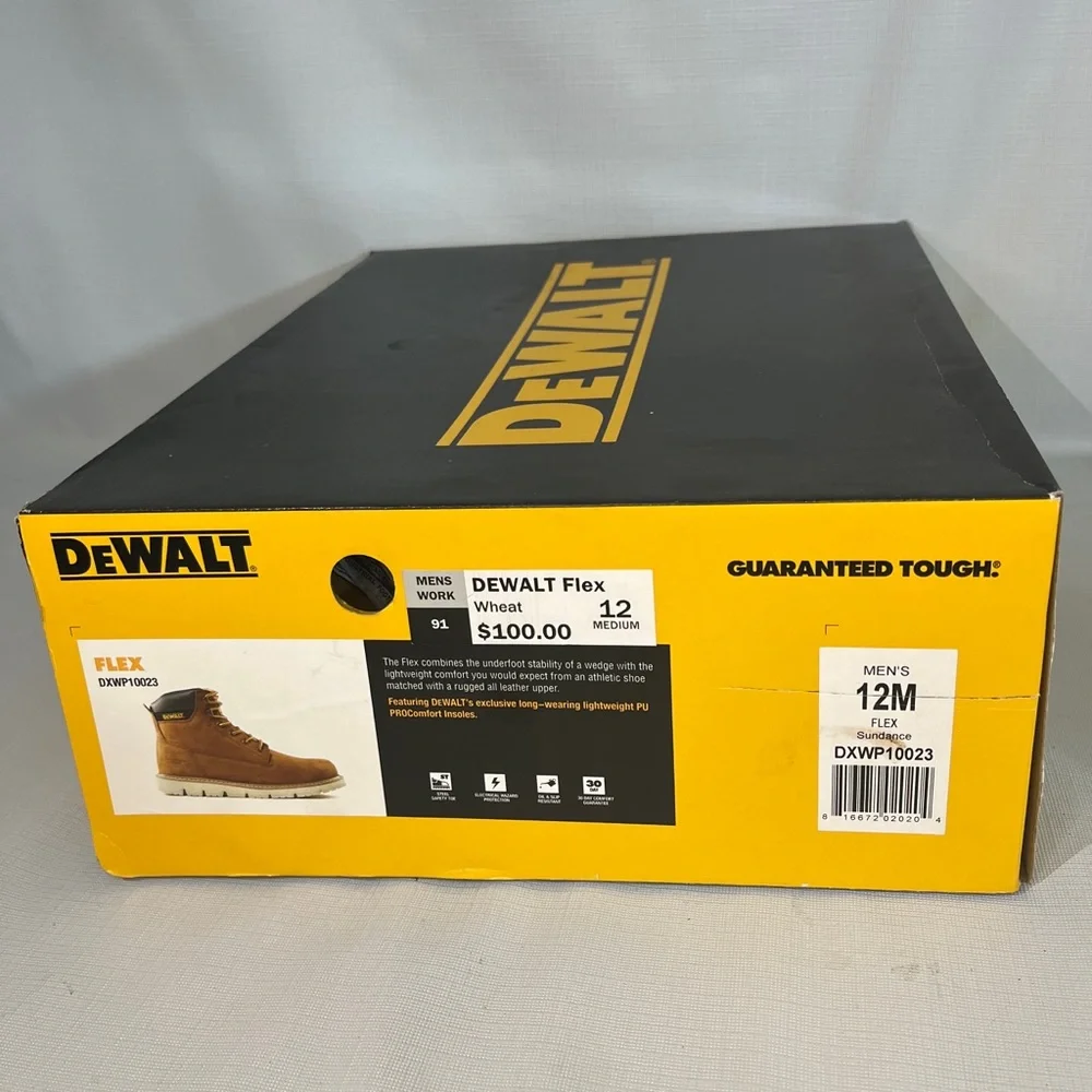 Men's Dewalt, Flex Steel Toe Boot.Size 12M Color Wheat - Picture 9 of 14